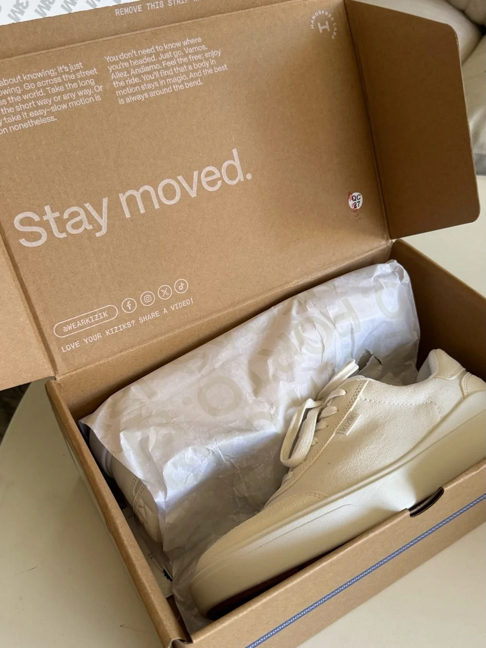 Kizik Women's Prague 2 Casual Sneakers in Cream